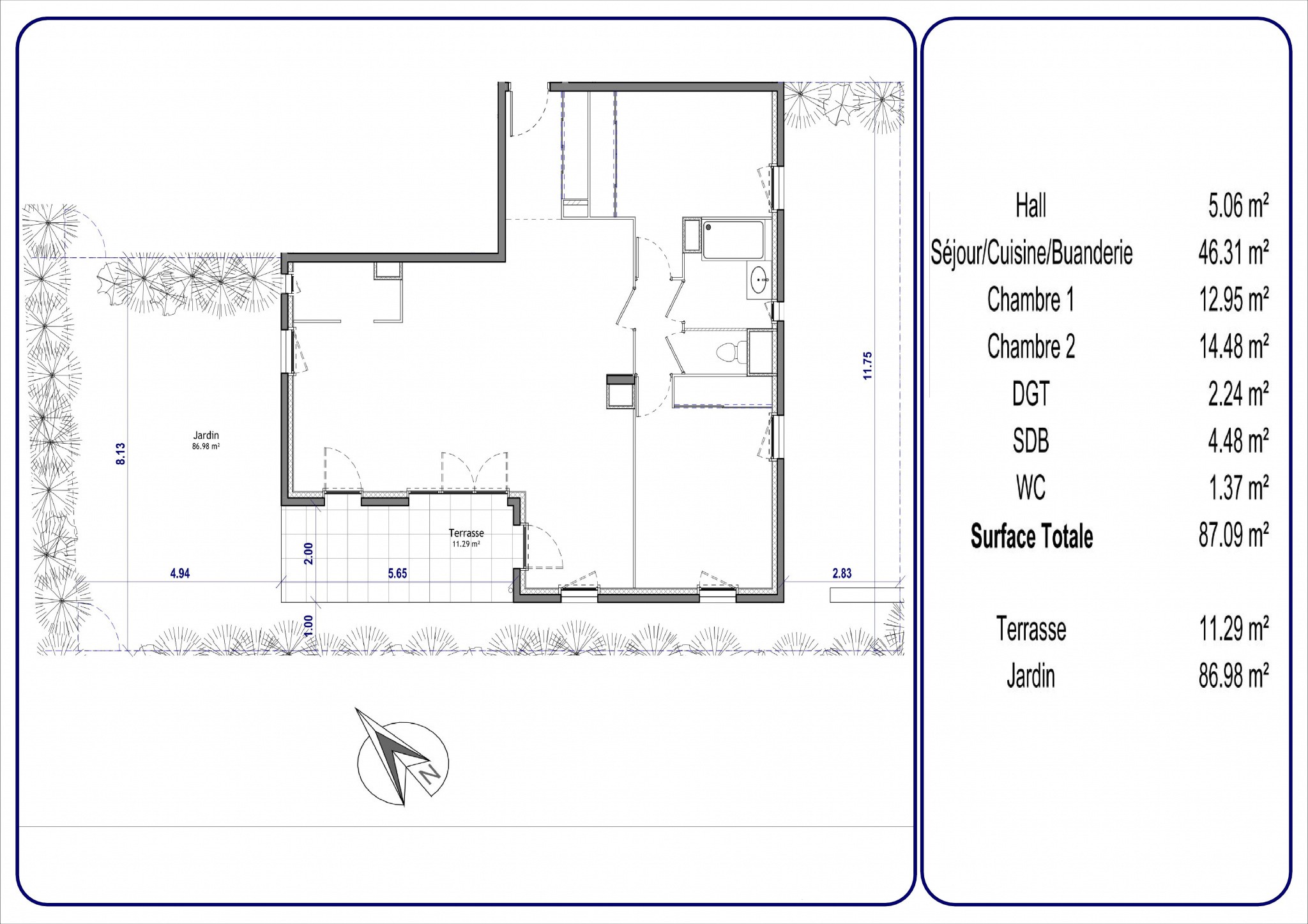 Vente Appartement à la Tour-du-Pin 3 pièces