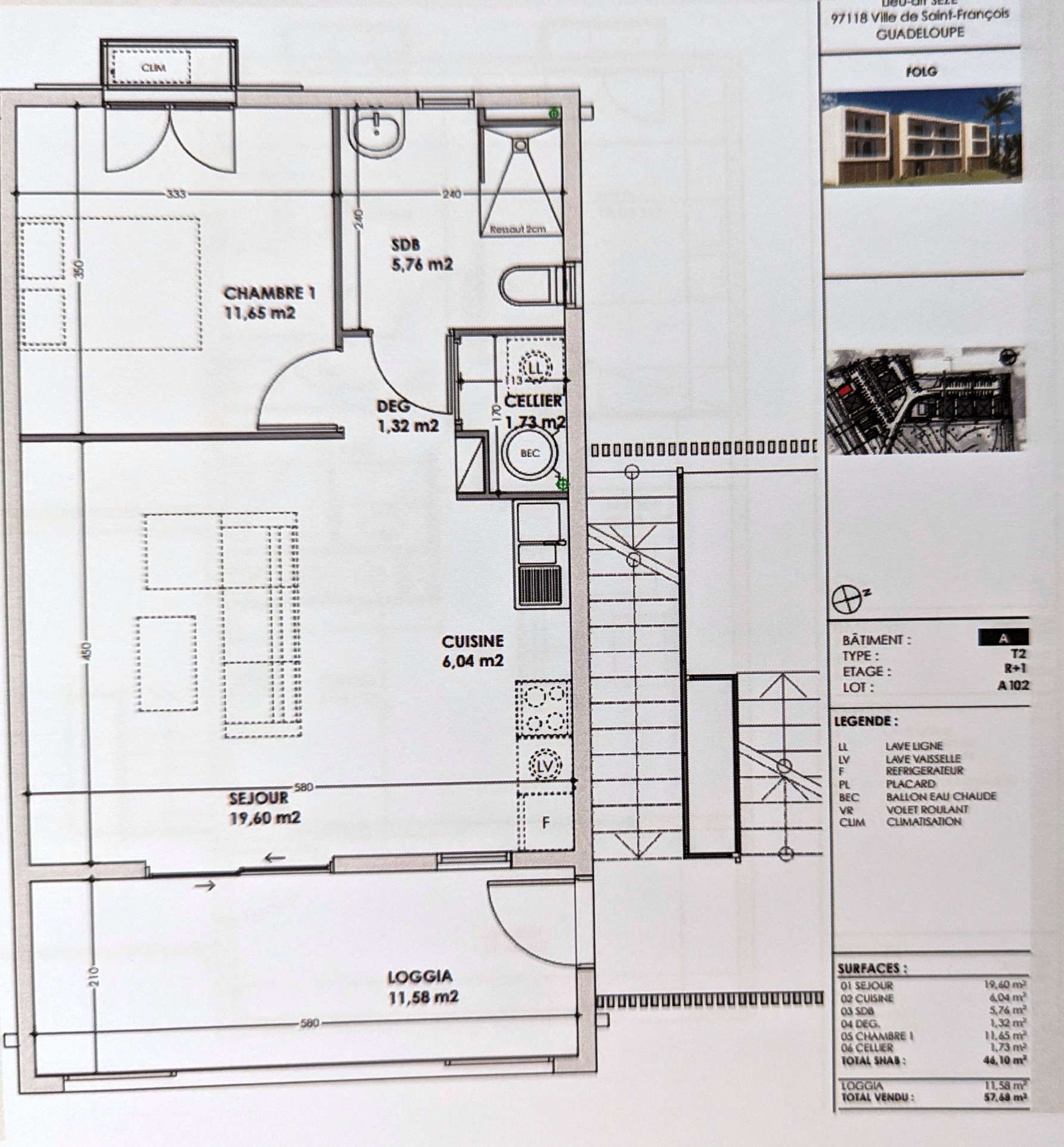 Vente Appartement à Saint-François 2 pièces