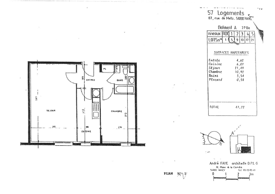 Vente Appartement à Nancy 2 pièces