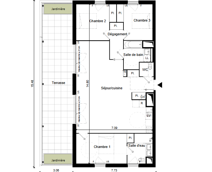 Vente Appartement à Toulouse 4 pièces