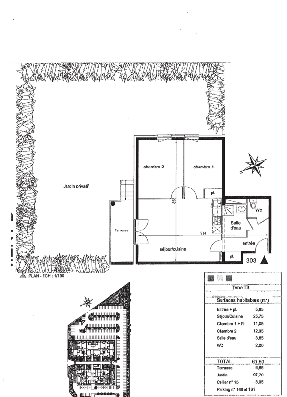 Vente Appartement à Cornebarrieu 3 pièces