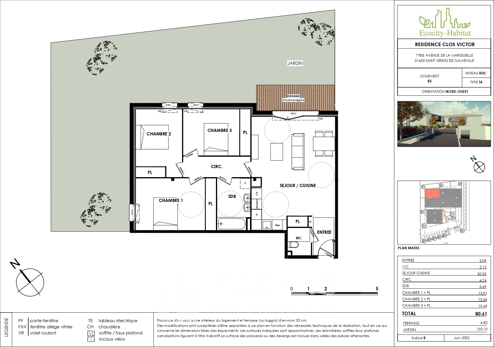 Vente Appartement à Saint-Orens-de-Gameville 4 pièces