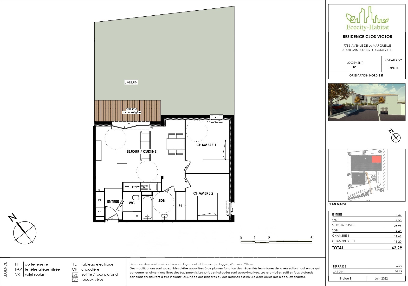 Vente Appartement à Saint-Orens-de-Gameville 3 pièces