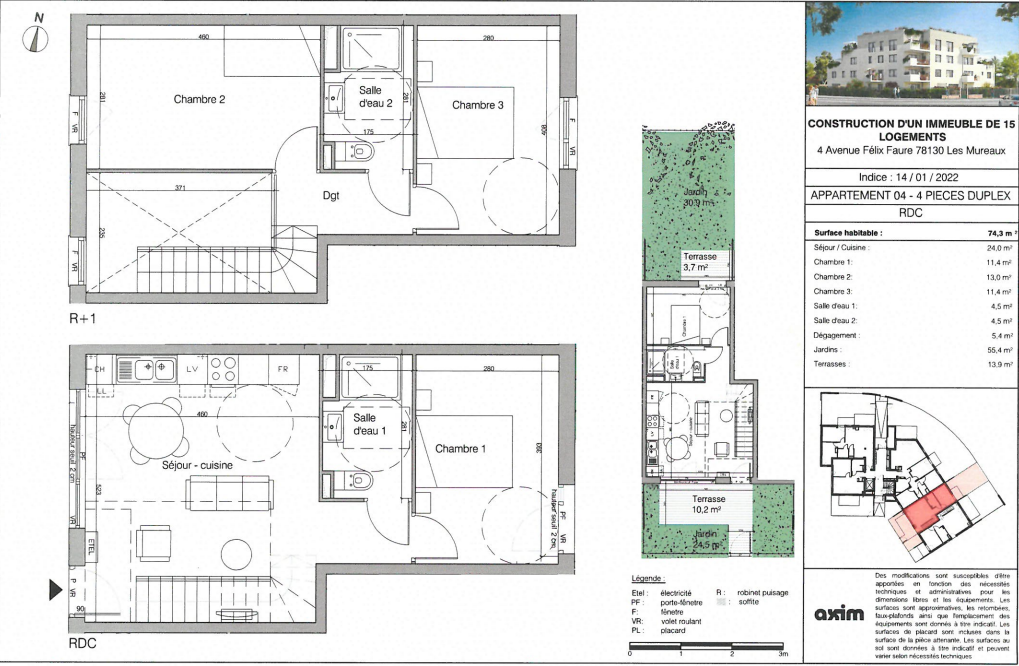 Vente Appartement à les Mureaux 4 pièces