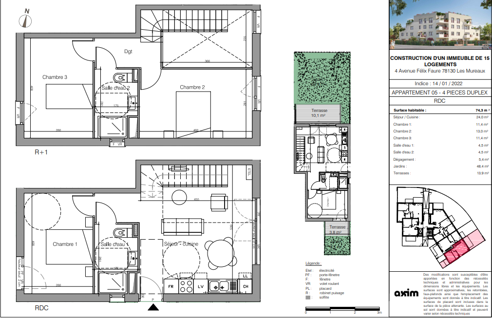 Vente Appartement à les Mureaux 4 pièces