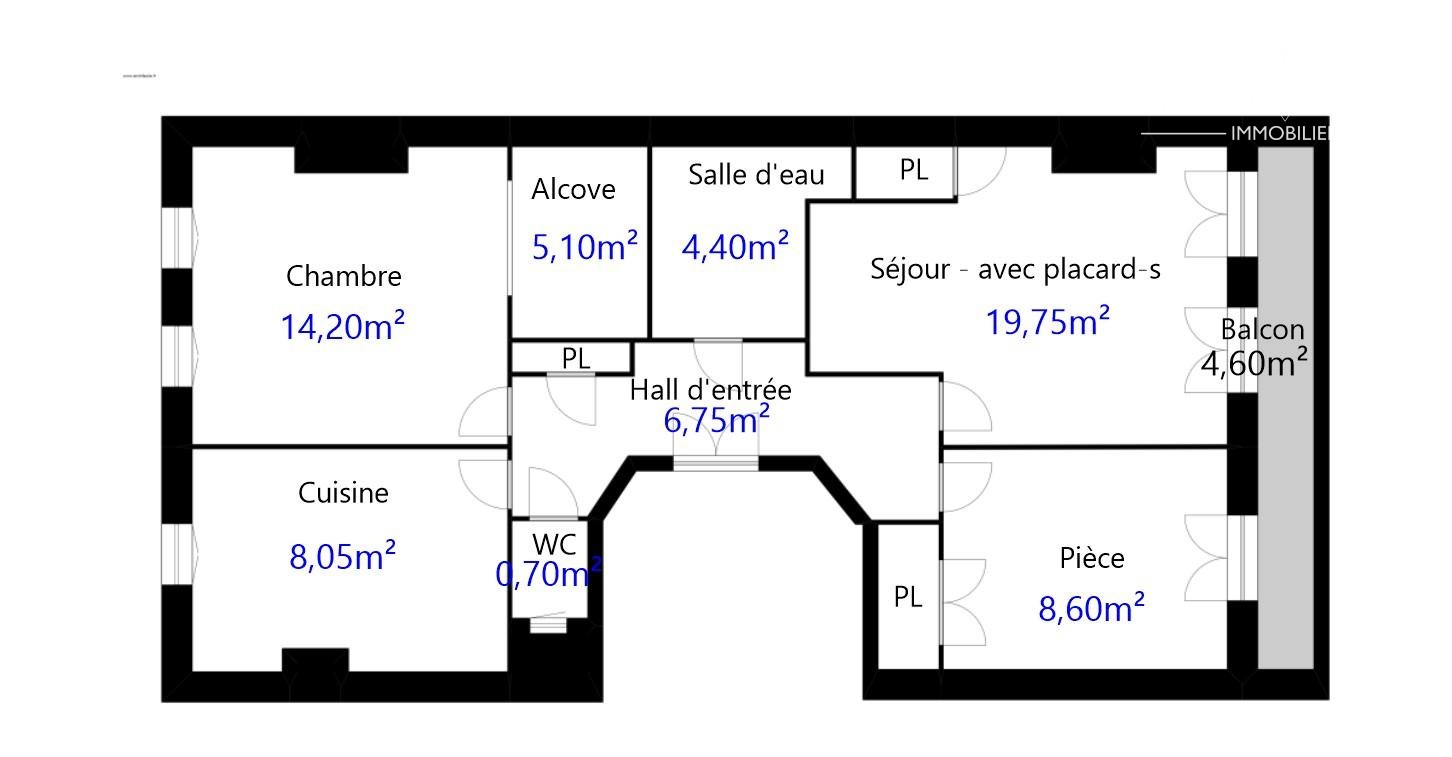 Vente Appartement à Marseille 1er arrondissement 3 pièces