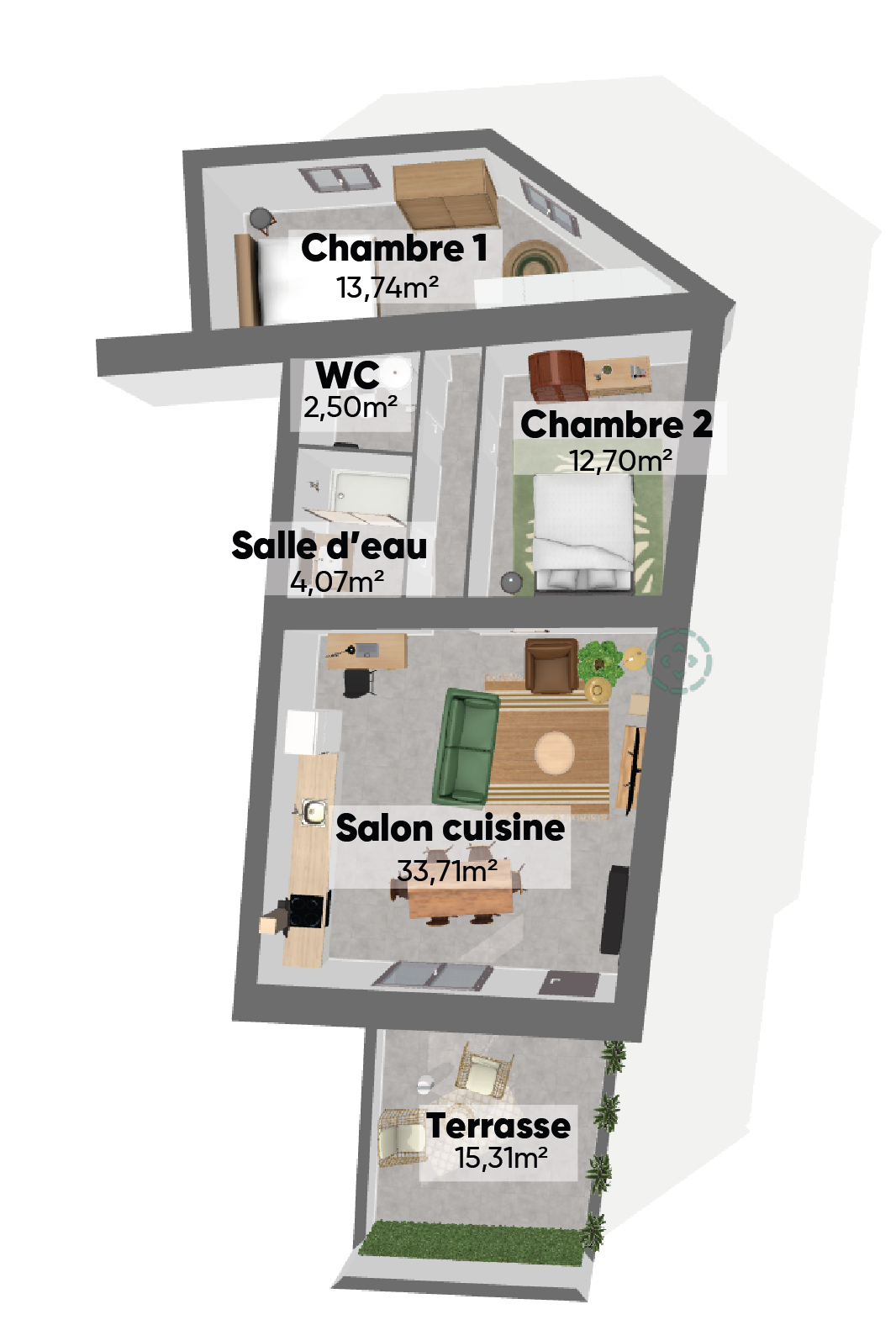 Vente Appartement à Jonquières 3 pièces