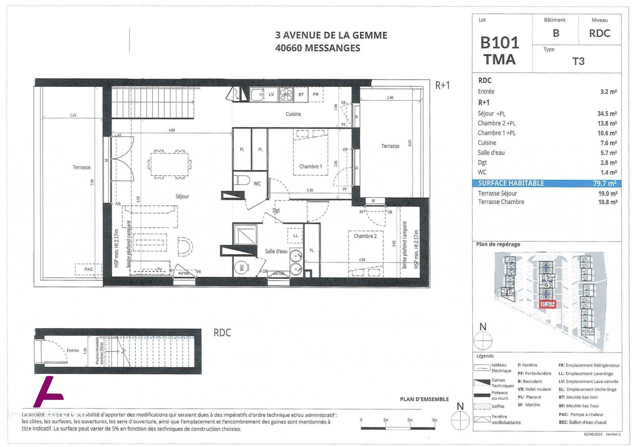 Vente Appartement à Messanges 3 pièces