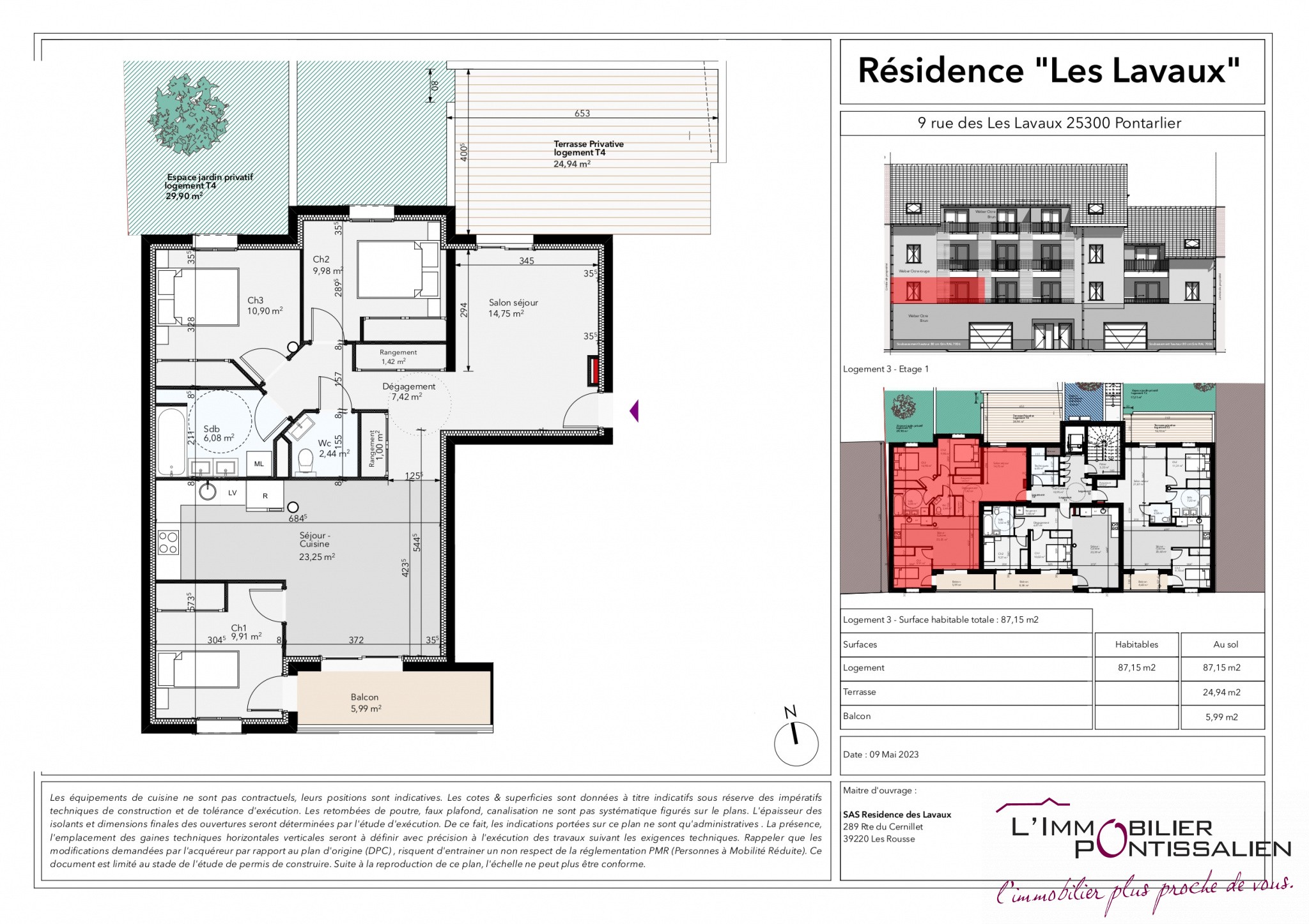 Vente Appartement à Pontarlier 5 pièces