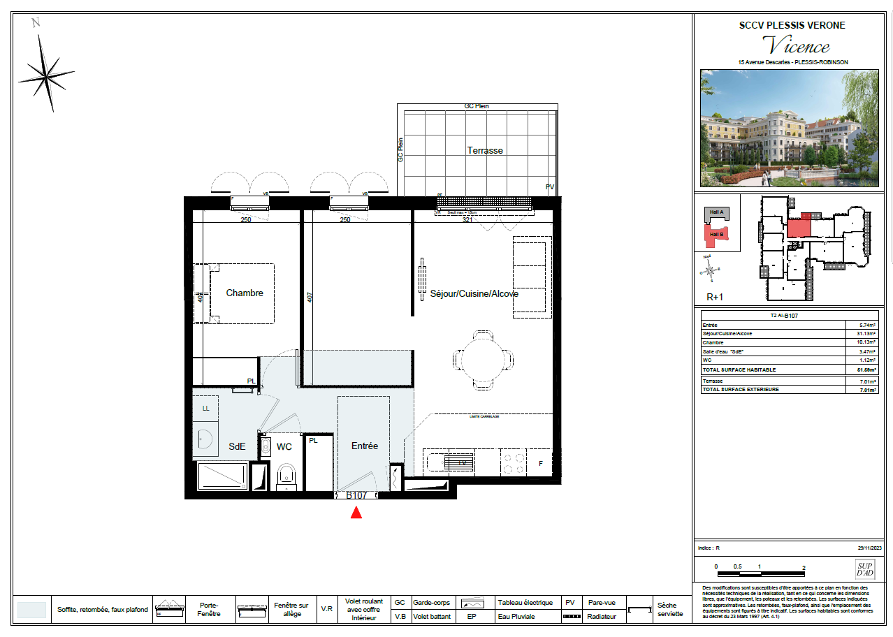 Vente Appartement à le Plessis-Robinson 3 pièces