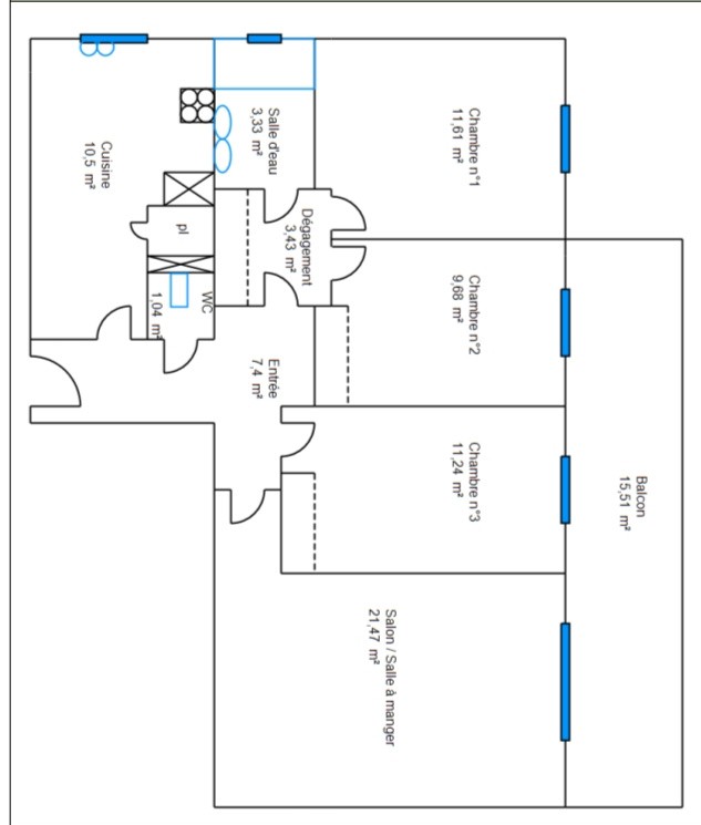 Vente Appartement à le Cannet 4 pièces