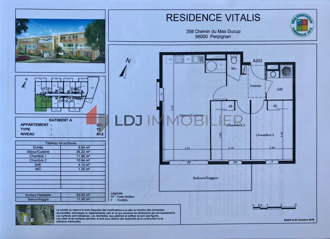 Location Appartement à Perpignan 3 pièces