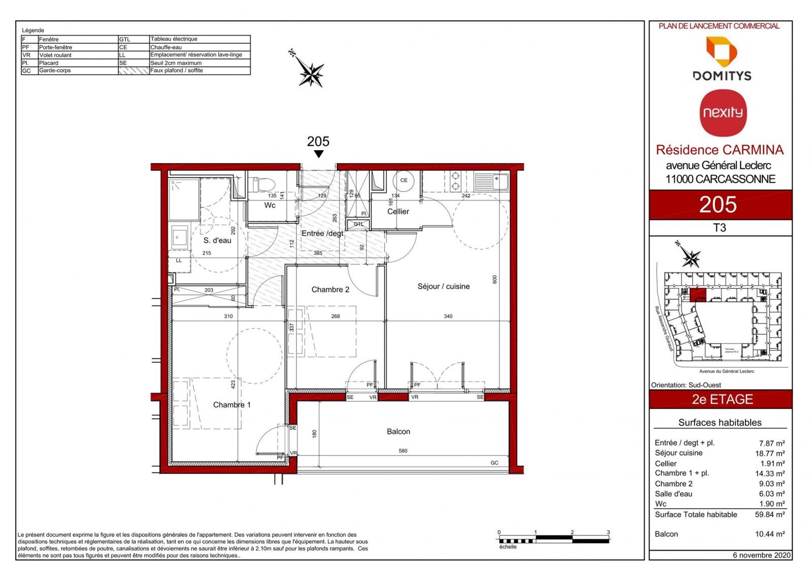 Vente Appartement à Carcassonne 3 pièces