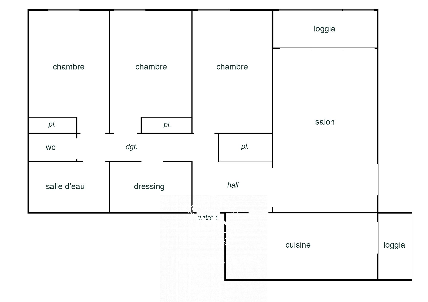 Vente Appartement à Marseille 14e arrondissement 4 pièces