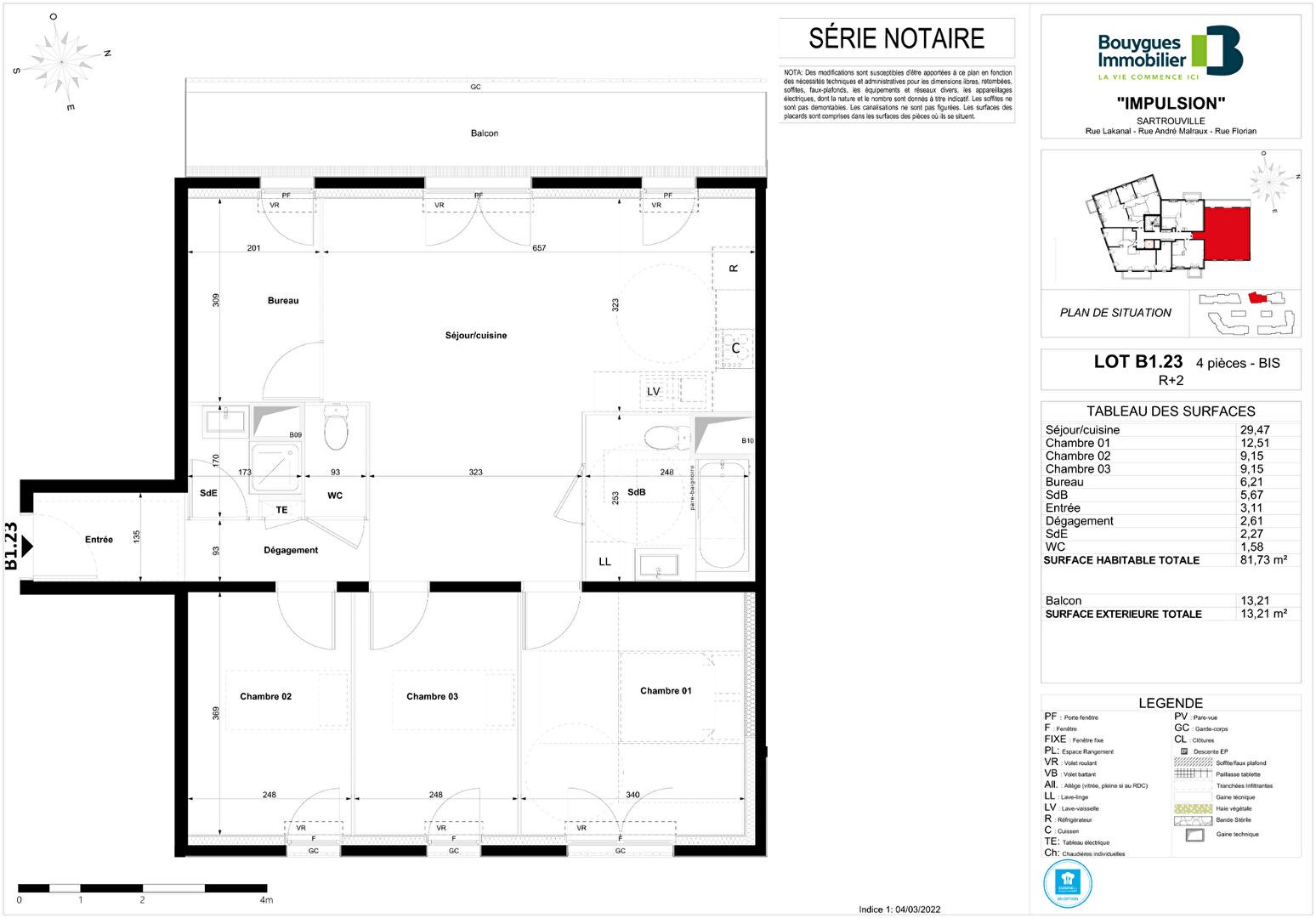 Vente Appartement à Sartrouville 4 pièces