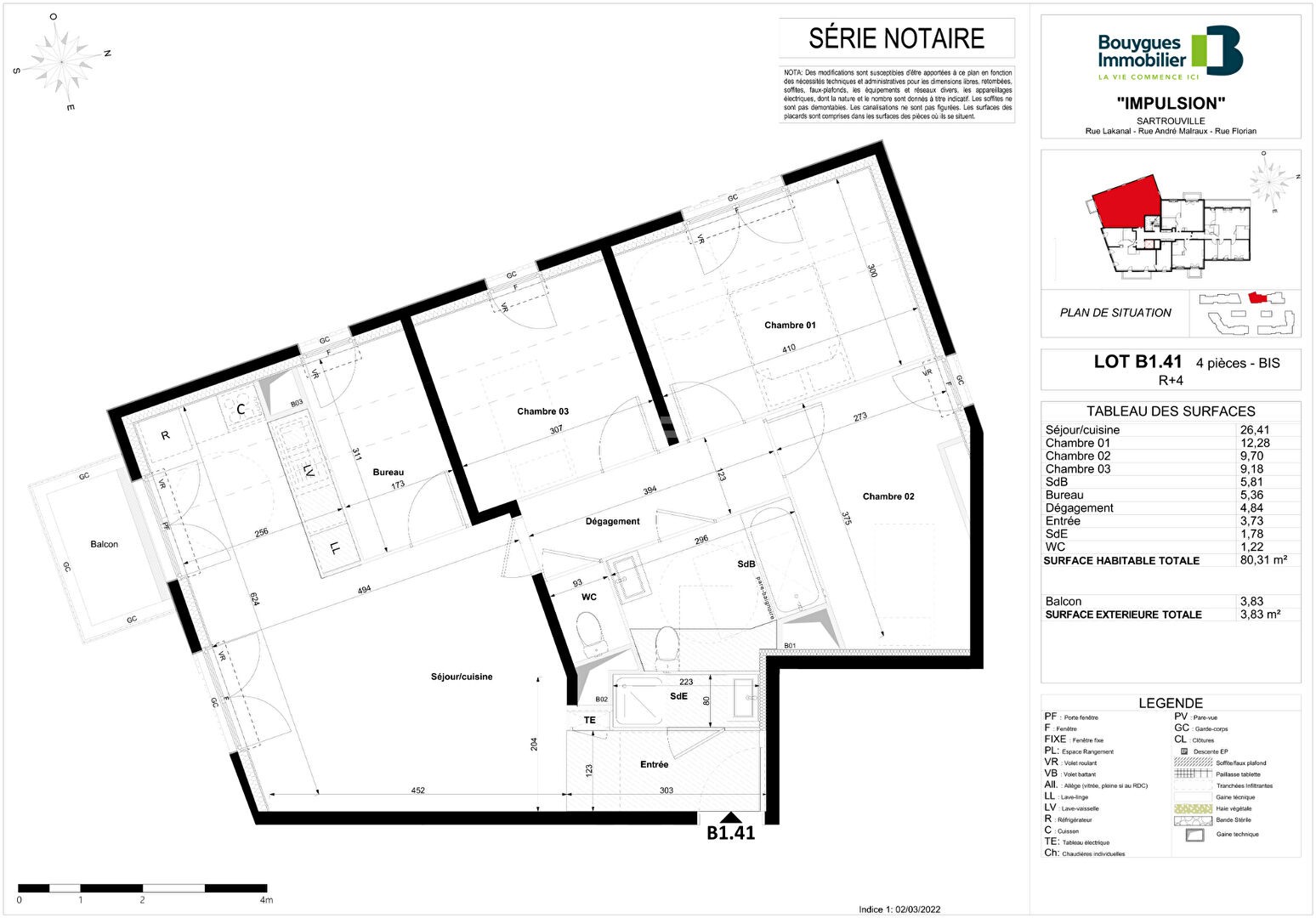 Vente Appartement à Sartrouville 4 pièces