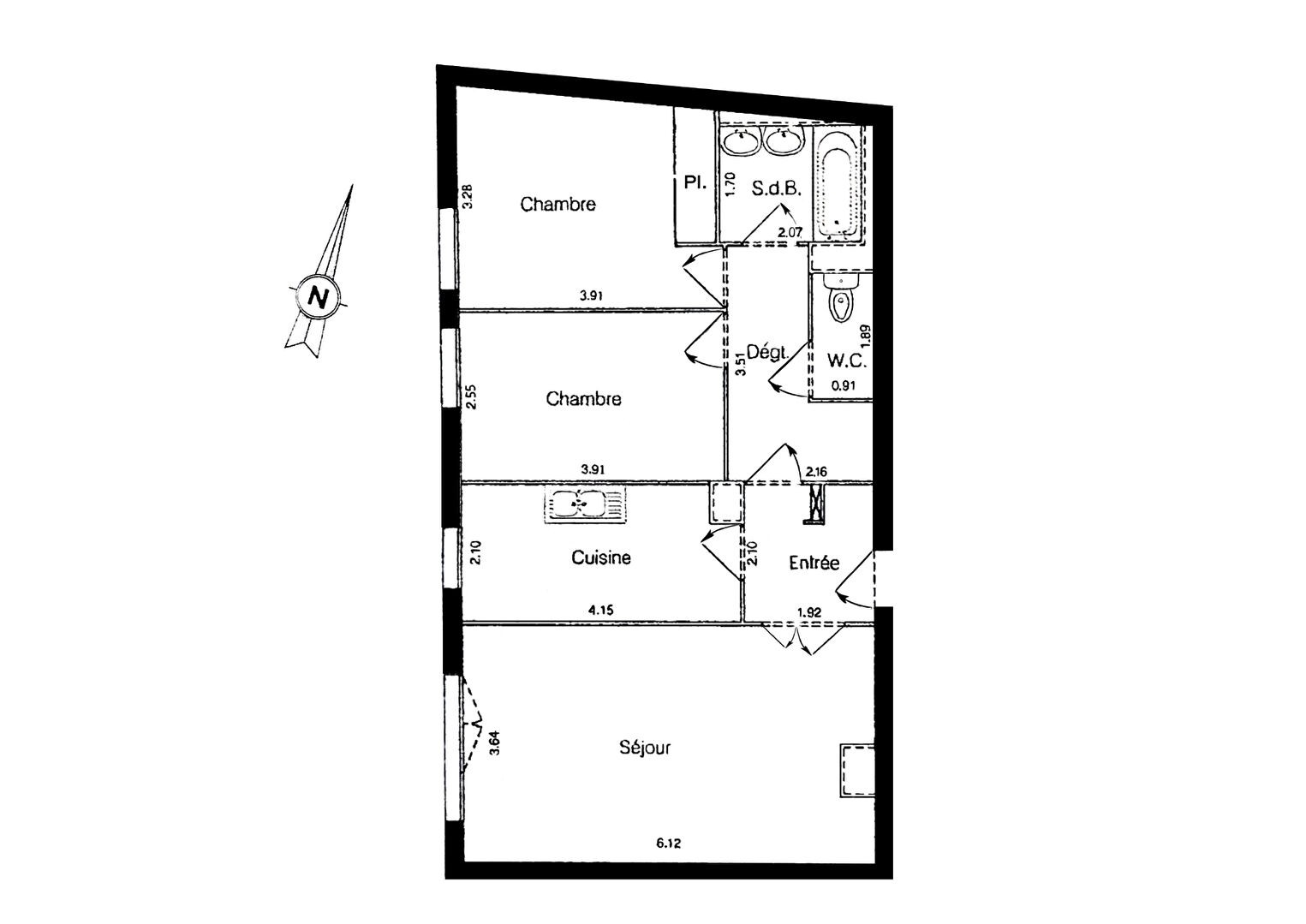 Vente Appartement à Courbevoie 3 pièces