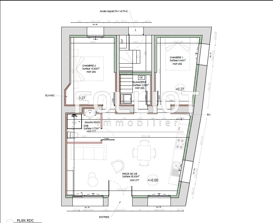 Vente Appartement à la Haye-Pesnel 3 pièces