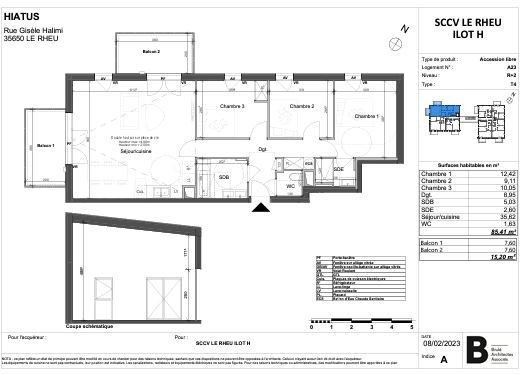 Vente Appartement à le Rheu 4 pièces