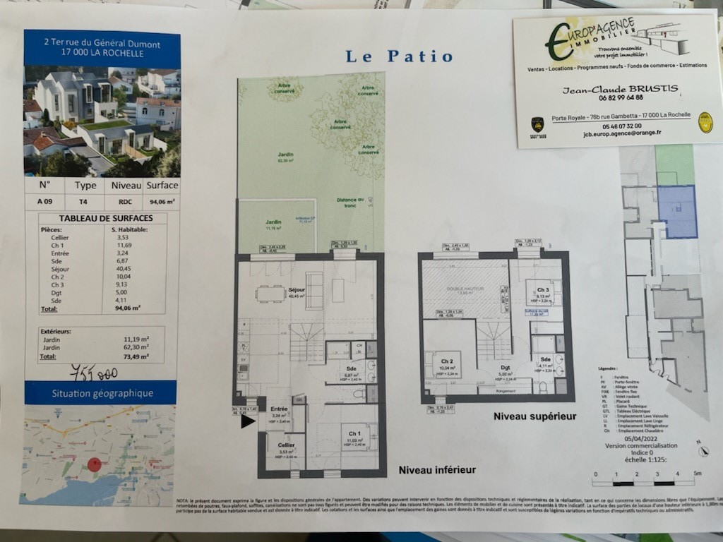 Vente Appartement à la Rochelle 5 pièces