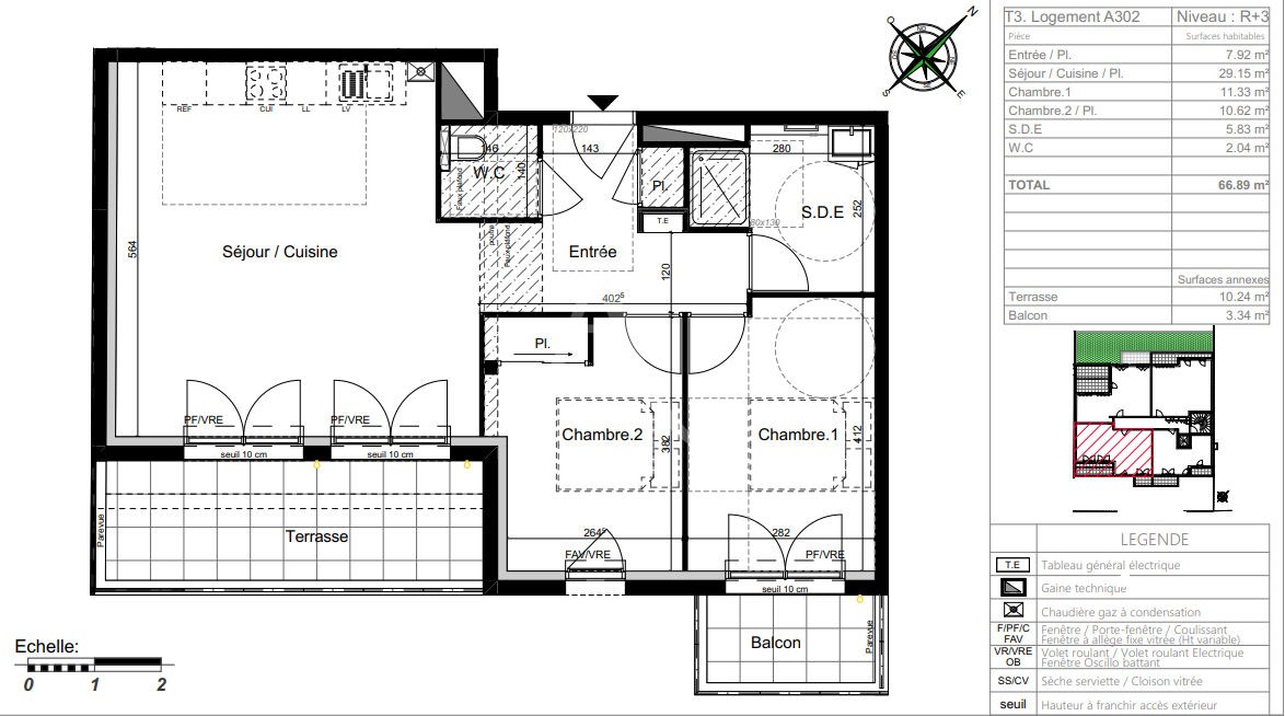 Vente Appartement à Saint-Herblain 3 pièces