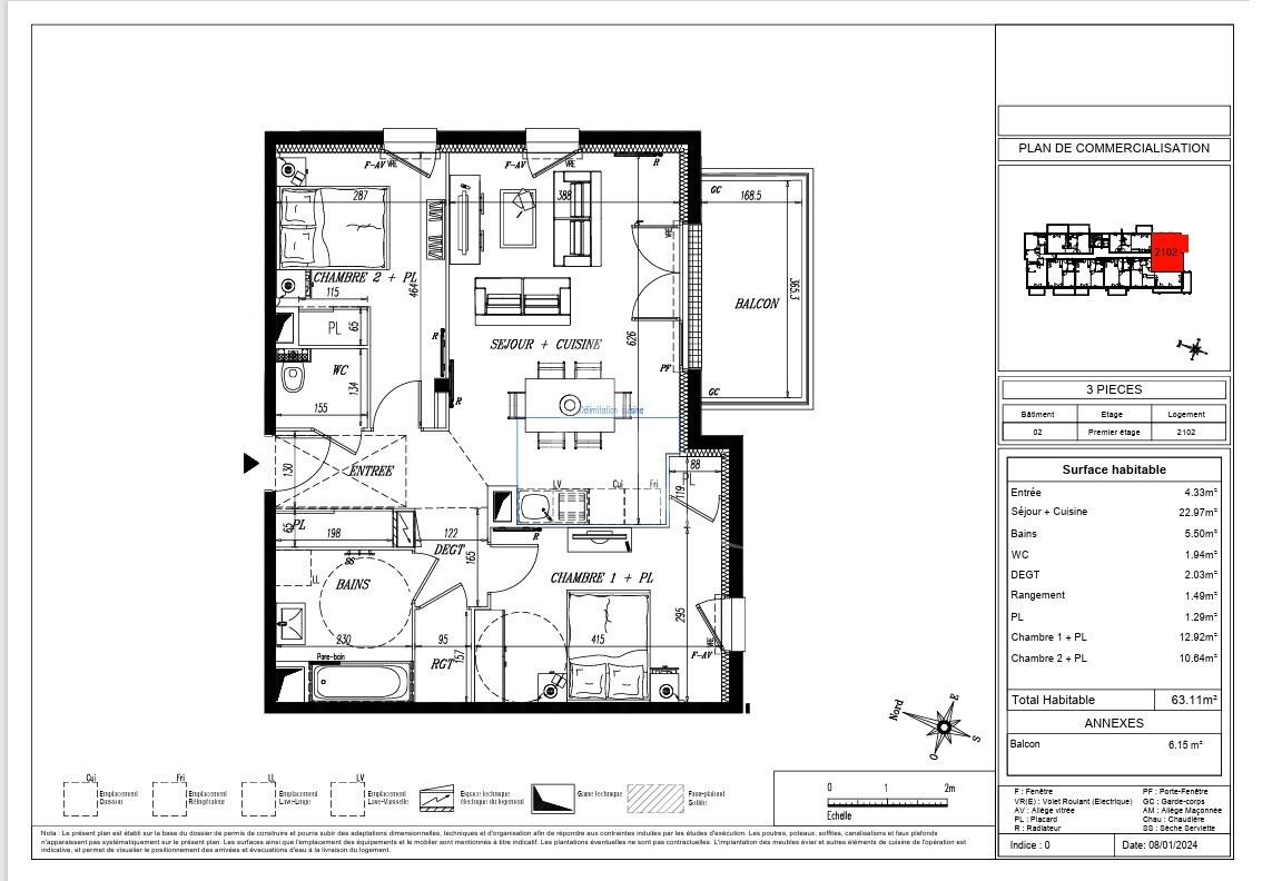 Vente Appartement à Pornic 3 pièces