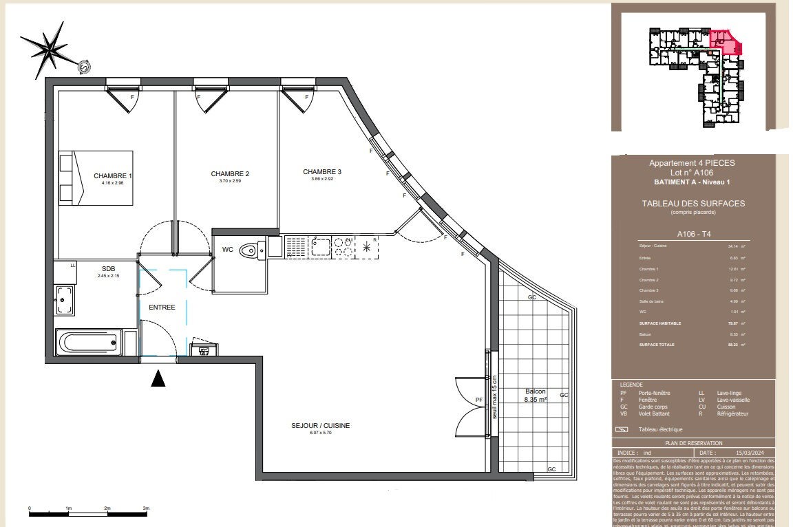 Vente Appartement à Avrillé 4 pièces