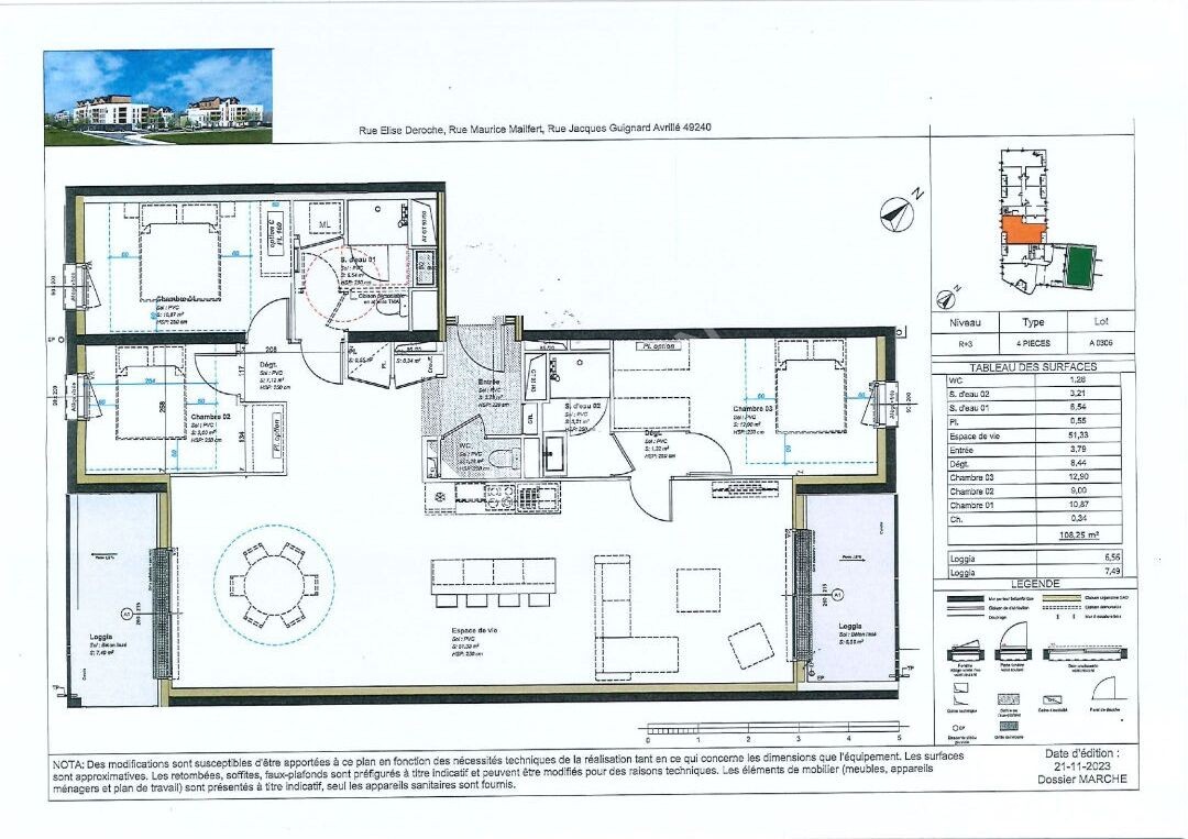 Vente Appartement à Avrillé 4 pièces