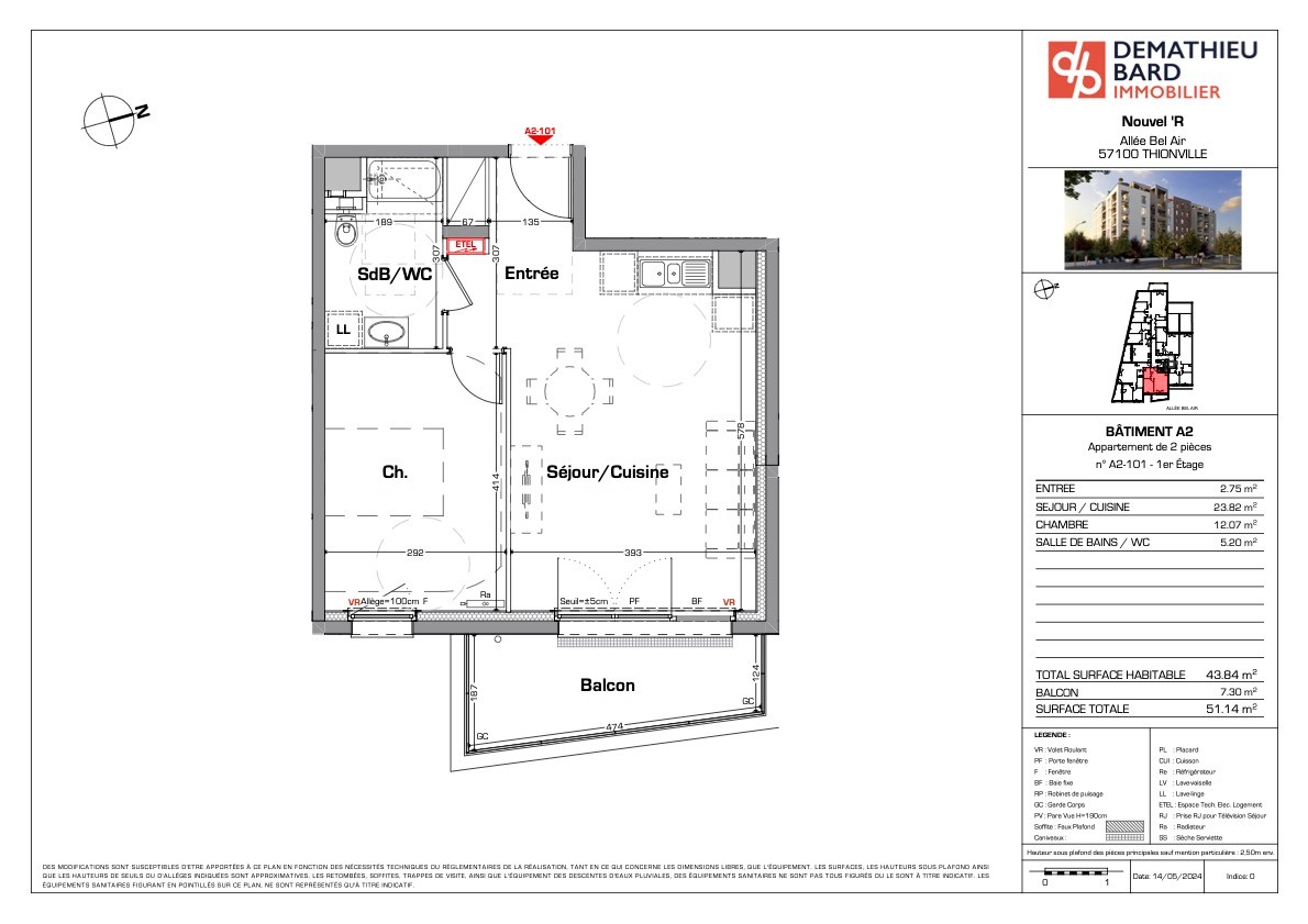 Vente Appartement à Thionville 2 pièces