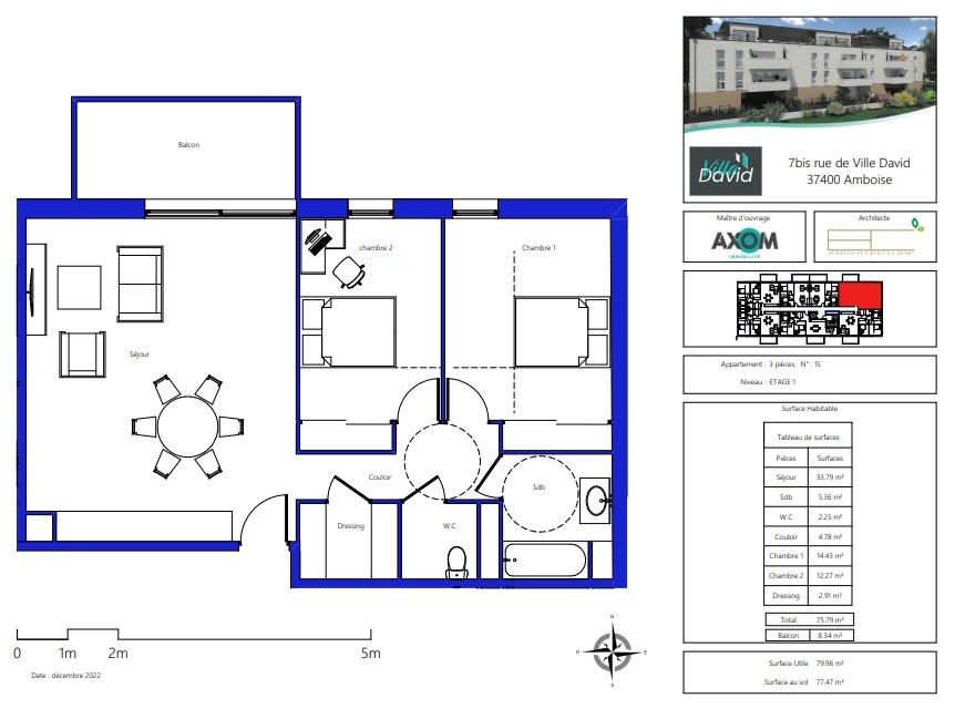 Vente Appartement à Amboise 3 pièces