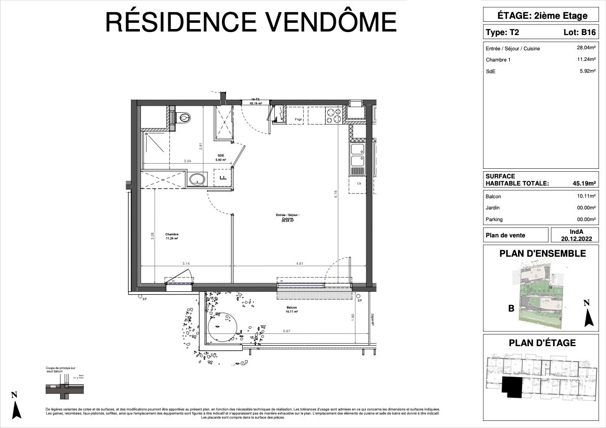 Vente Appartement à Fontaine-lès-Dijon 2 pièces