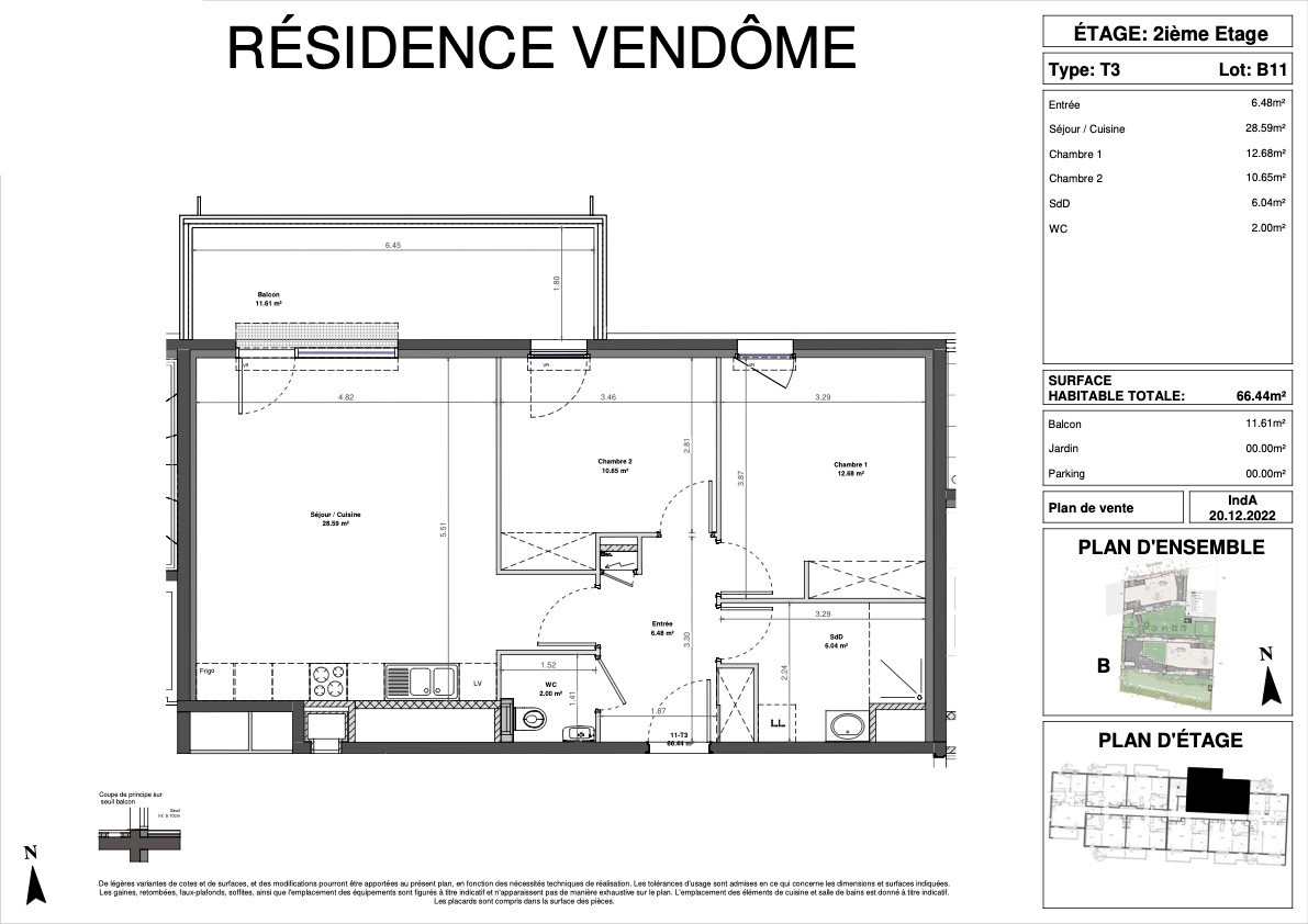 Vente Appartement à Fontaine-lès-Dijon 3 pièces