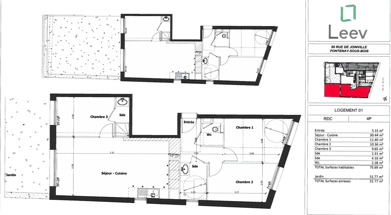 Vente Appartement à Fontenay-sous-Bois 4 pièces