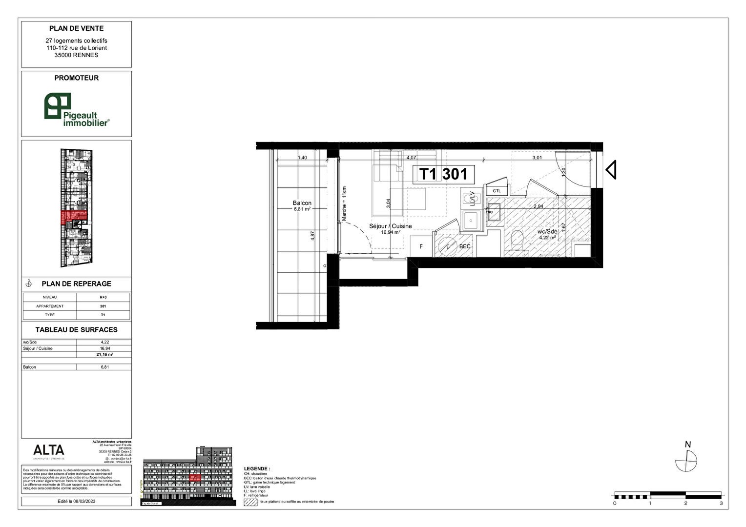 Vente Appartement à Rennes 1 pièce