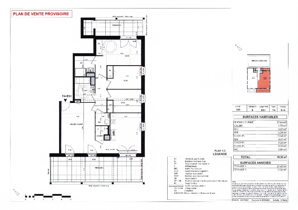 Vente Appartement à Chantepie 4 pièces