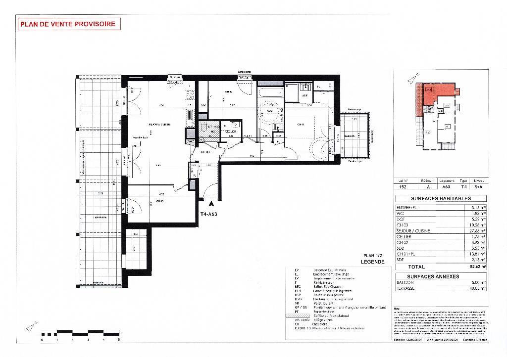 Vente Appartement à Chantepie 4 pièces