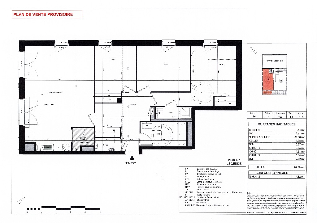 Vente Appartement à Chantepie 4 pièces