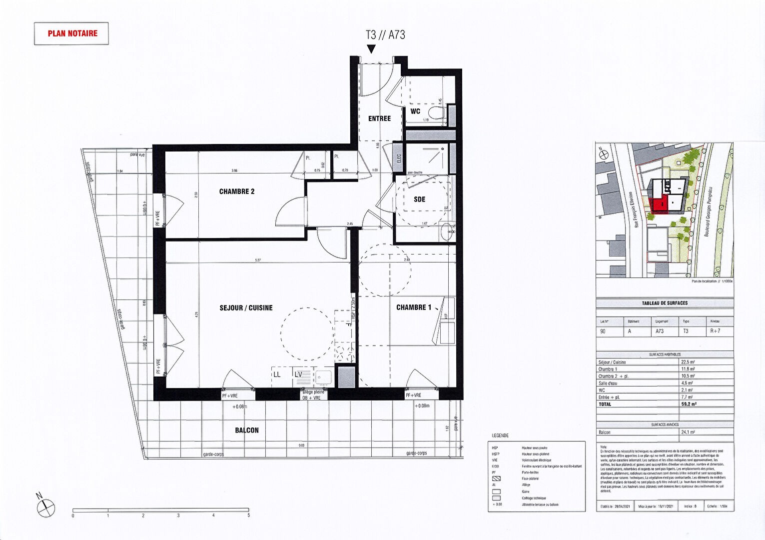 Vente Appartement à Rennes 3 pièces