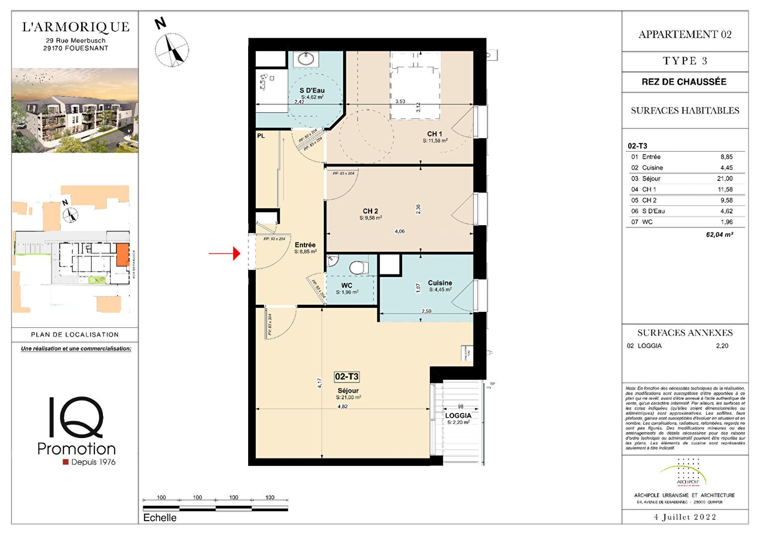 Vente Appartement à Fouesnant 3 pièces