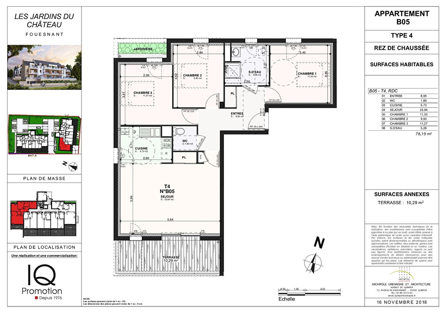 Location Appartement à Fouesnant 4 pièces