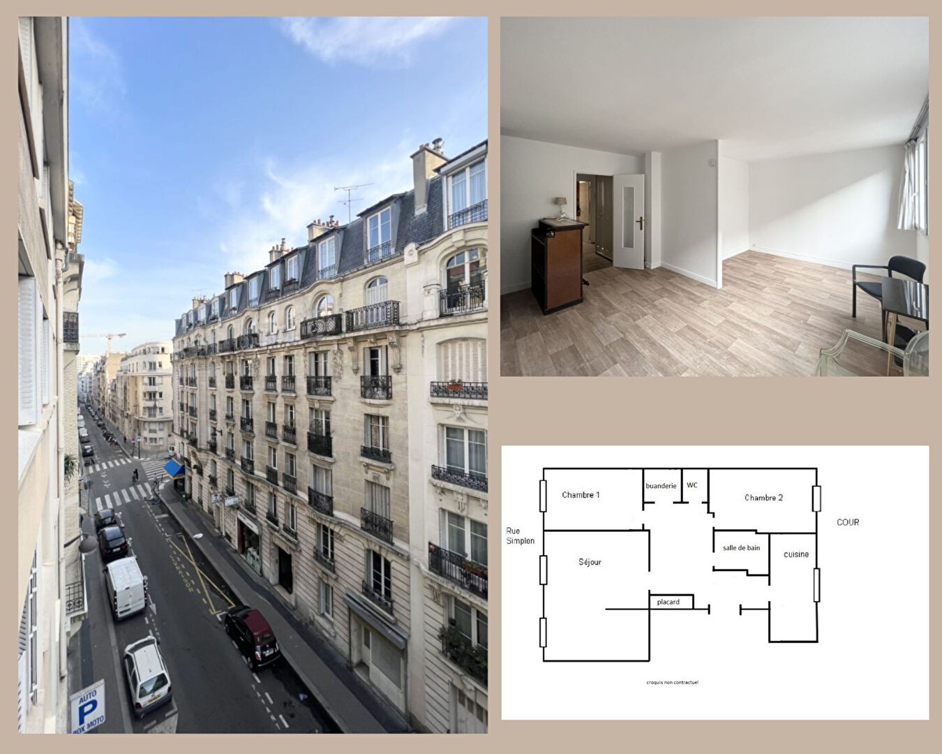 Vente Appartement à Paris Butte-Montmartre 18e arrondissement 3 pièces