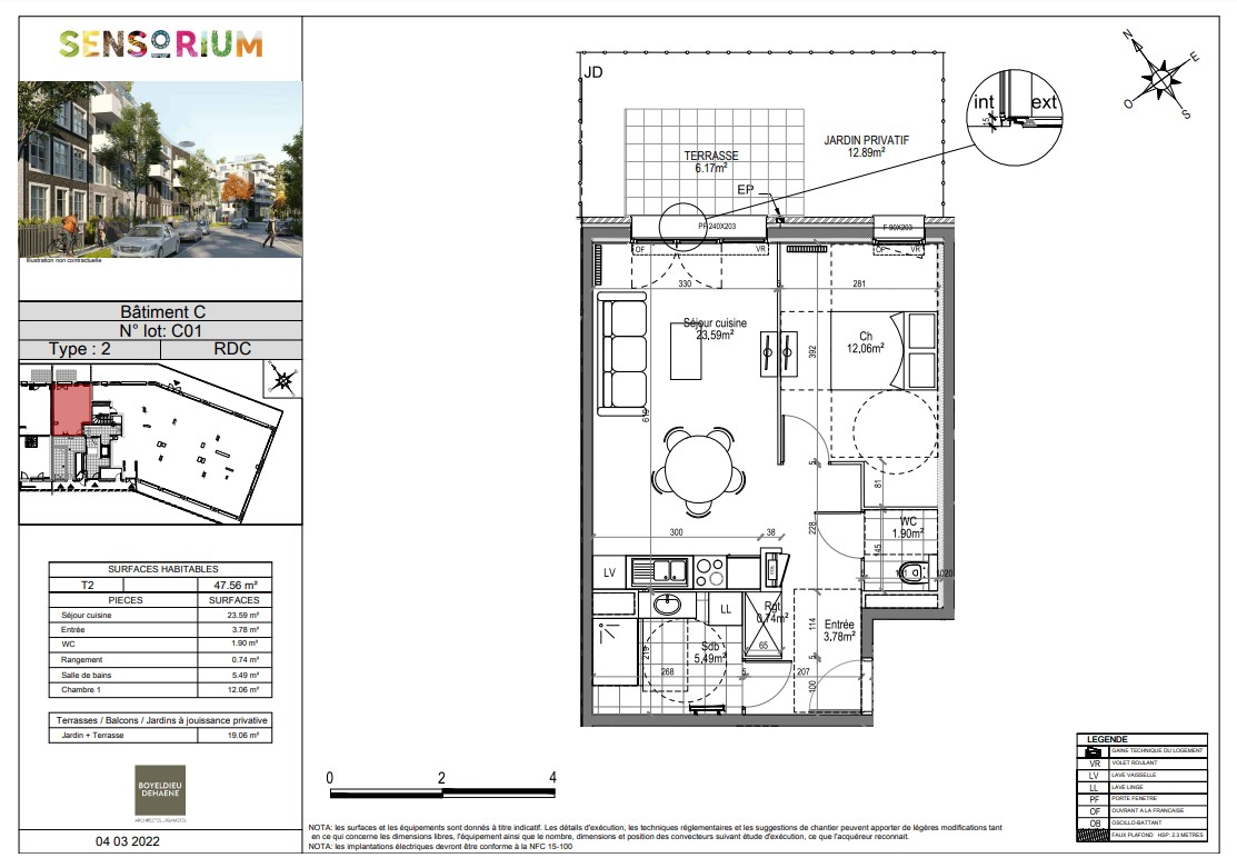 Vente Appartement à la Madeleine 2 pièces