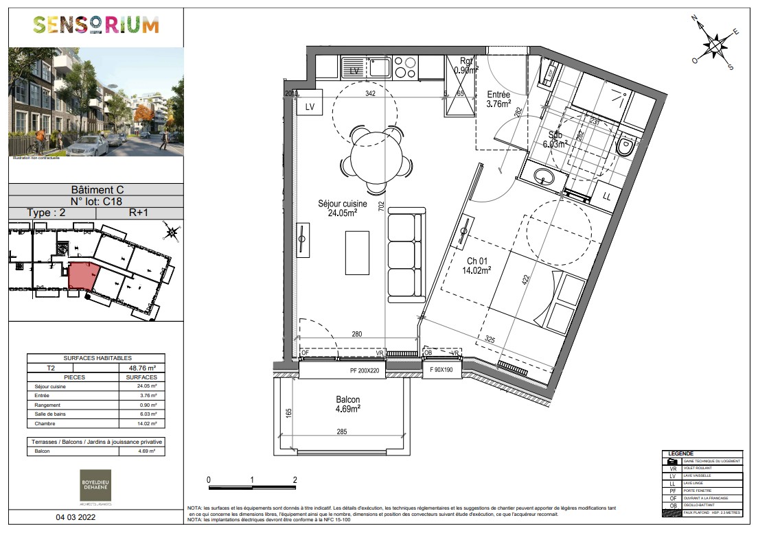 Vente Appartement à la Madeleine 2 pièces