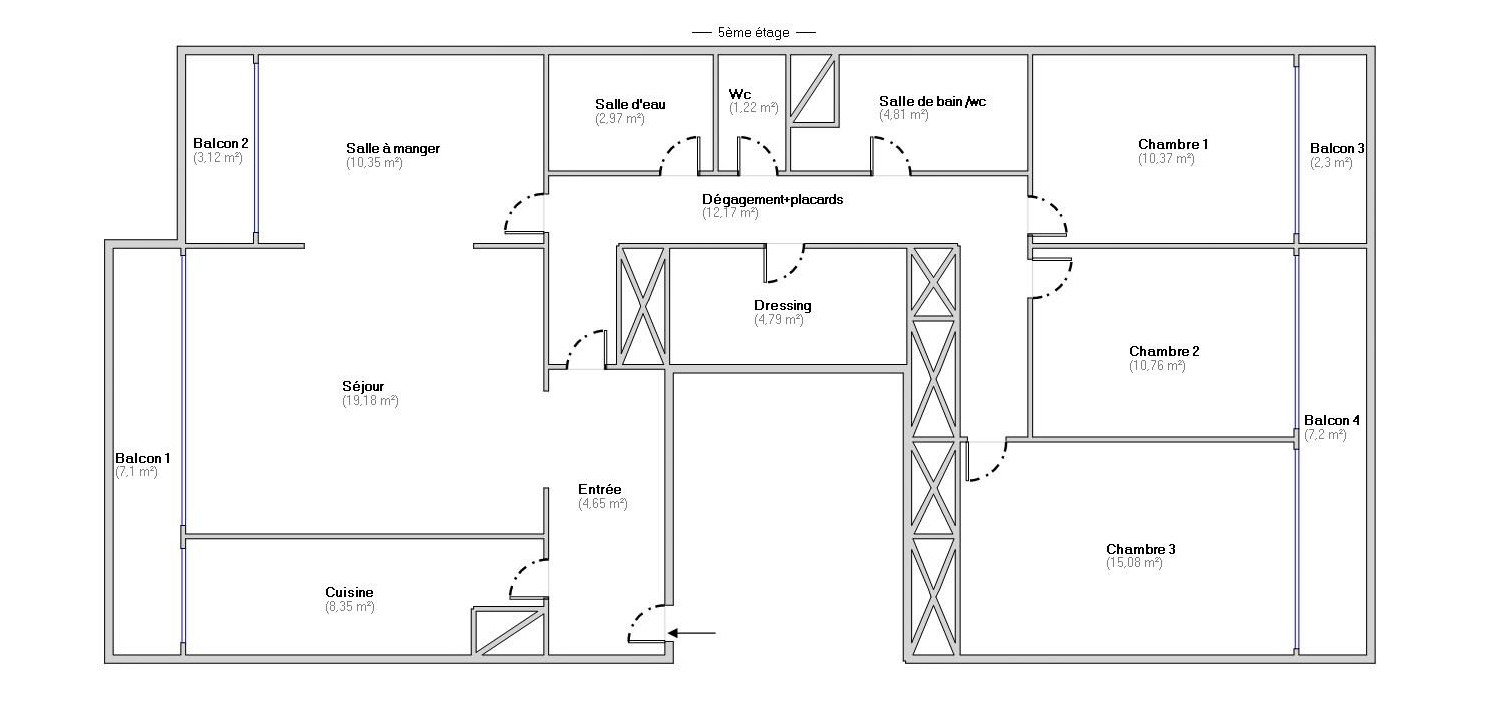 Vente Appartement à Clichy 5 pièces