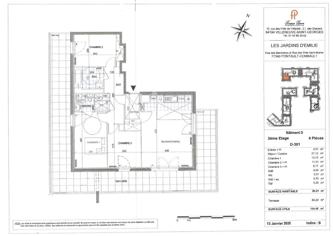 Vente Appartement à Pontault-Combault 4 pièces