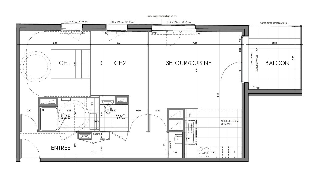 Vente Appartement à Rennes 3 pièces