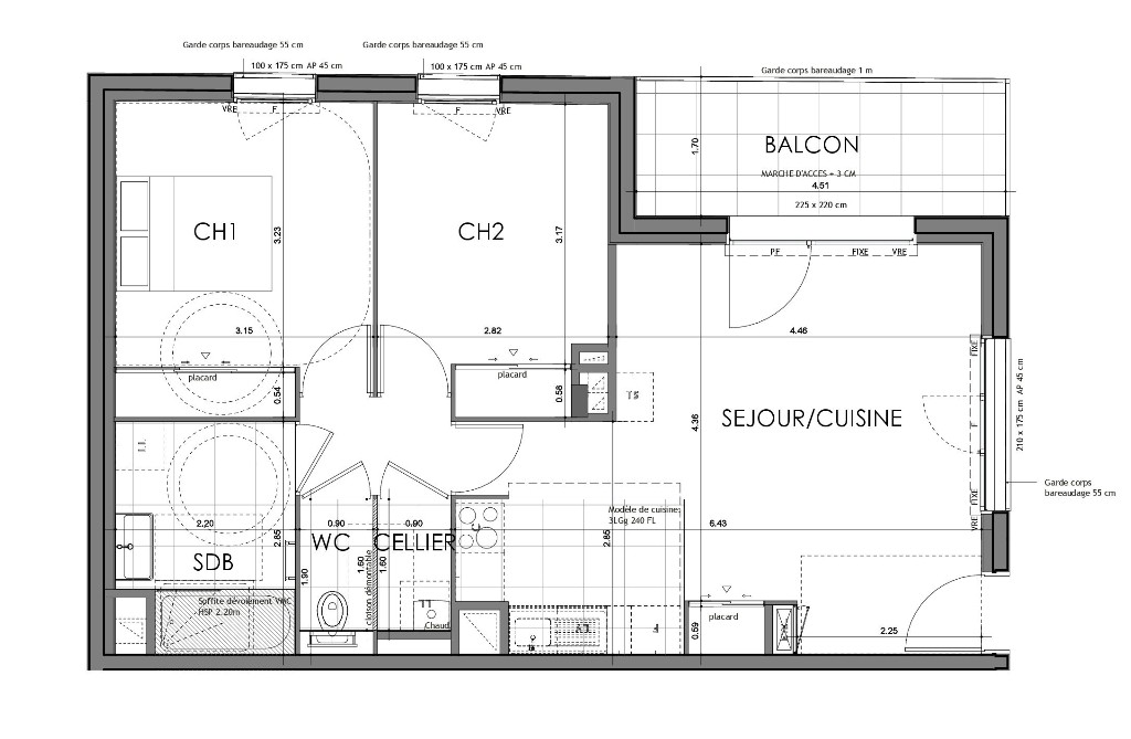 Vente Appartement à Rennes 3 pièces