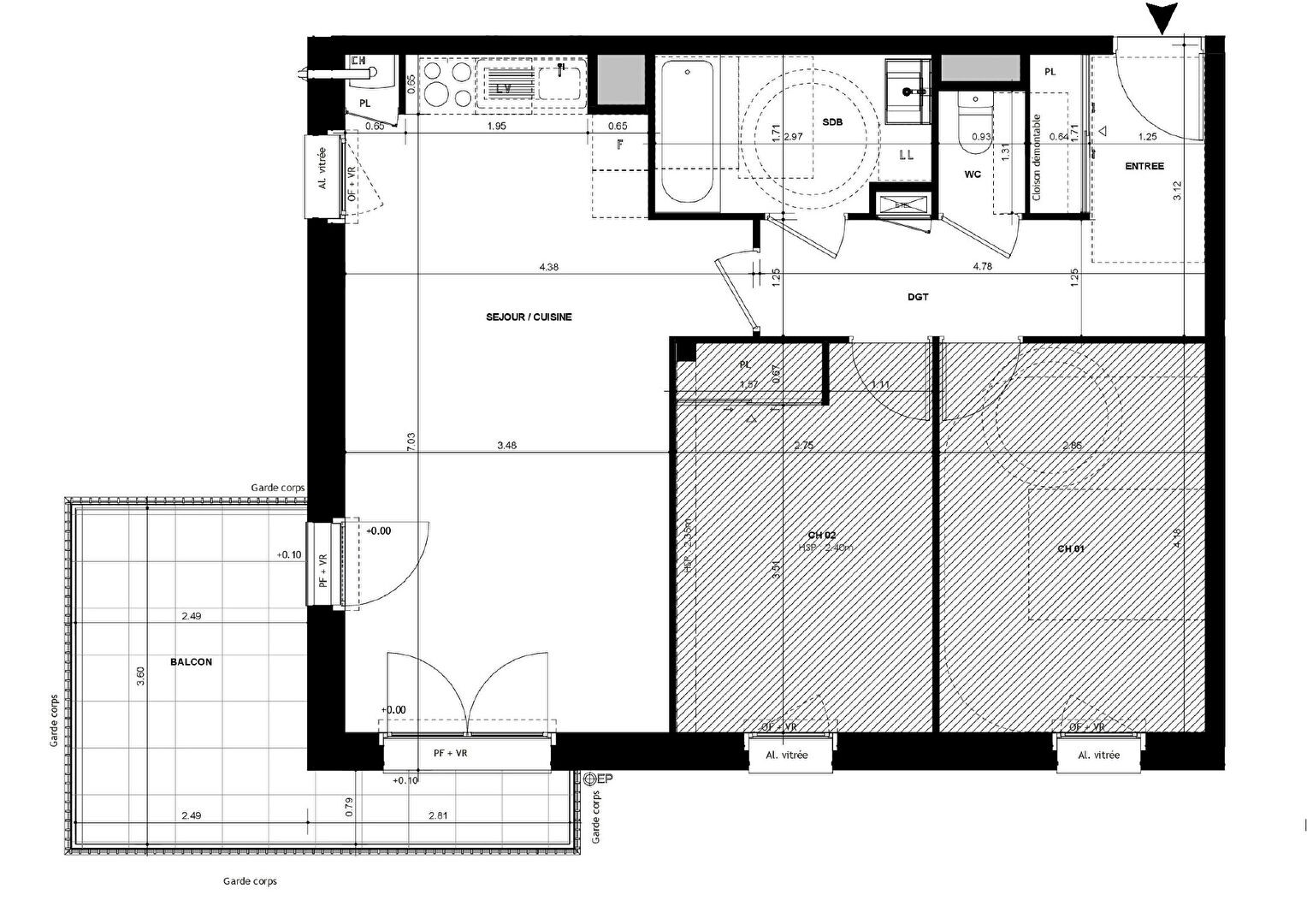 Vente Appartement à Chantepie 3 pièces