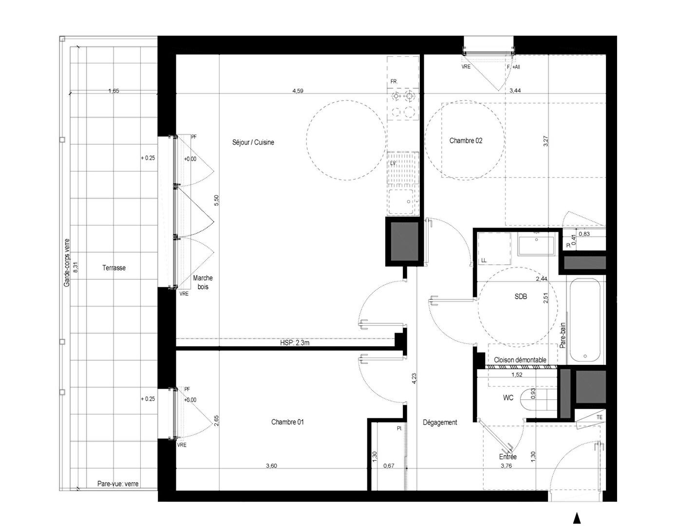 Vente Appartement à Rennes 3 pièces