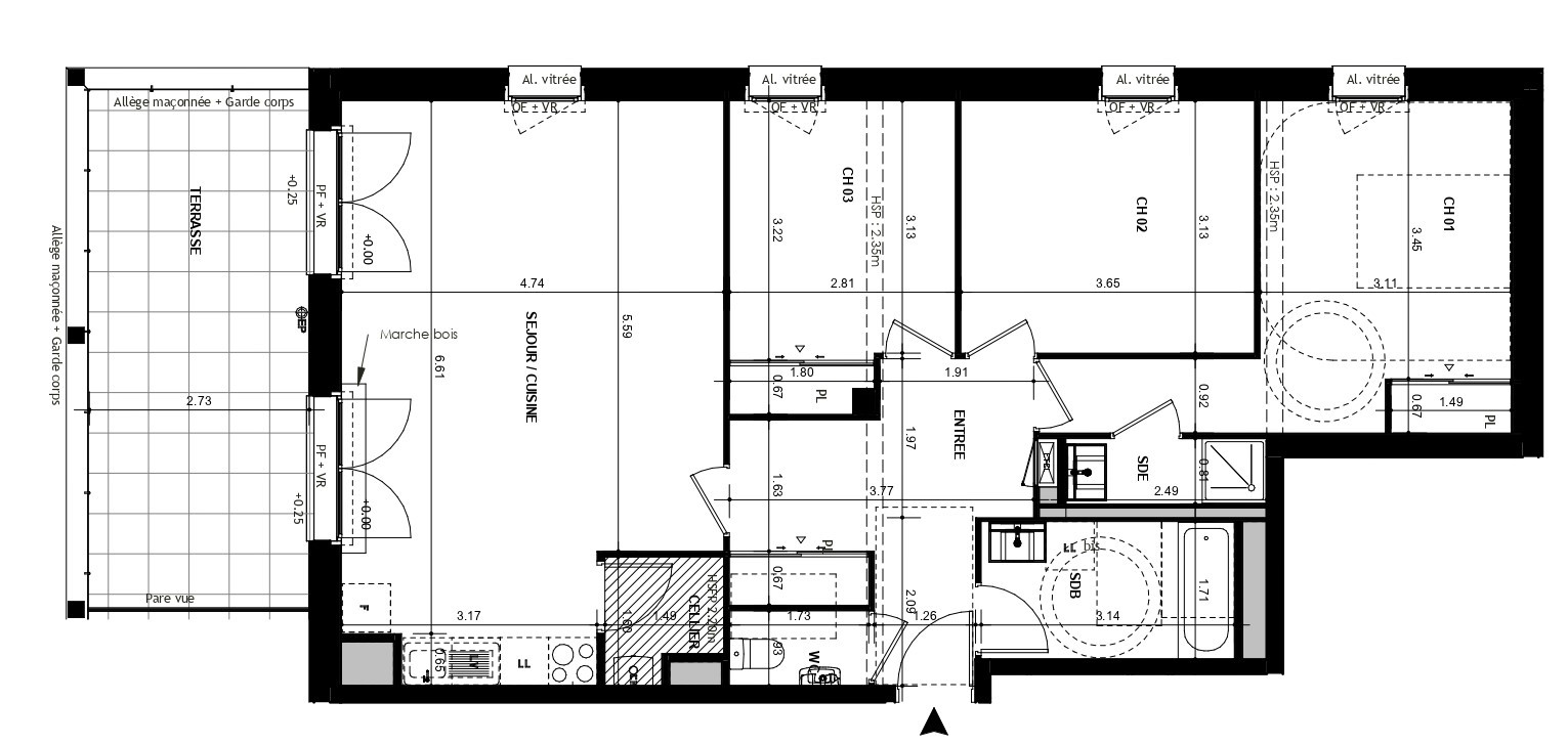 Vente Appartement à Chantepie 4 pièces